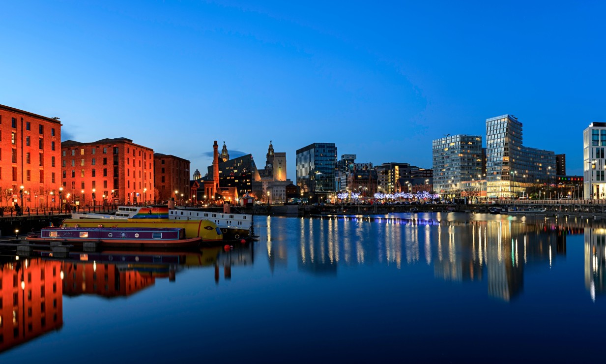 Photo of Liverpool city centre at night time