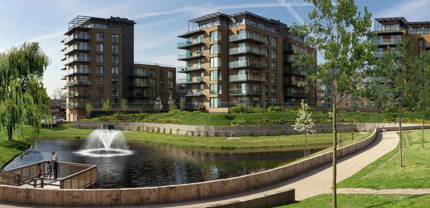 Photo of New Flat Developments with Water Fountain in the middle of the flat development